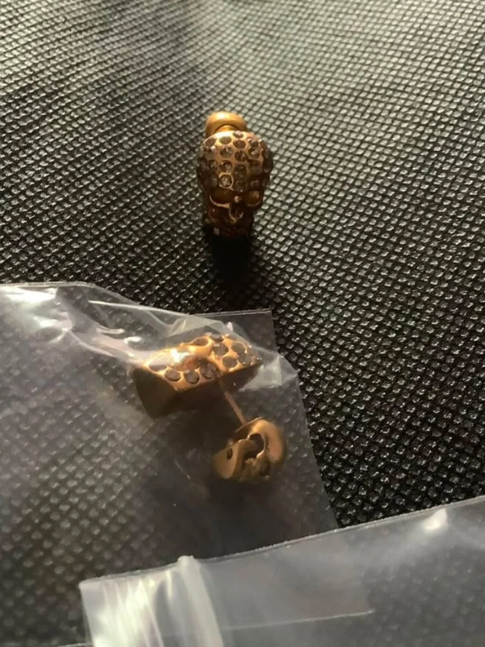 Alexander McQueen studded skull earrings